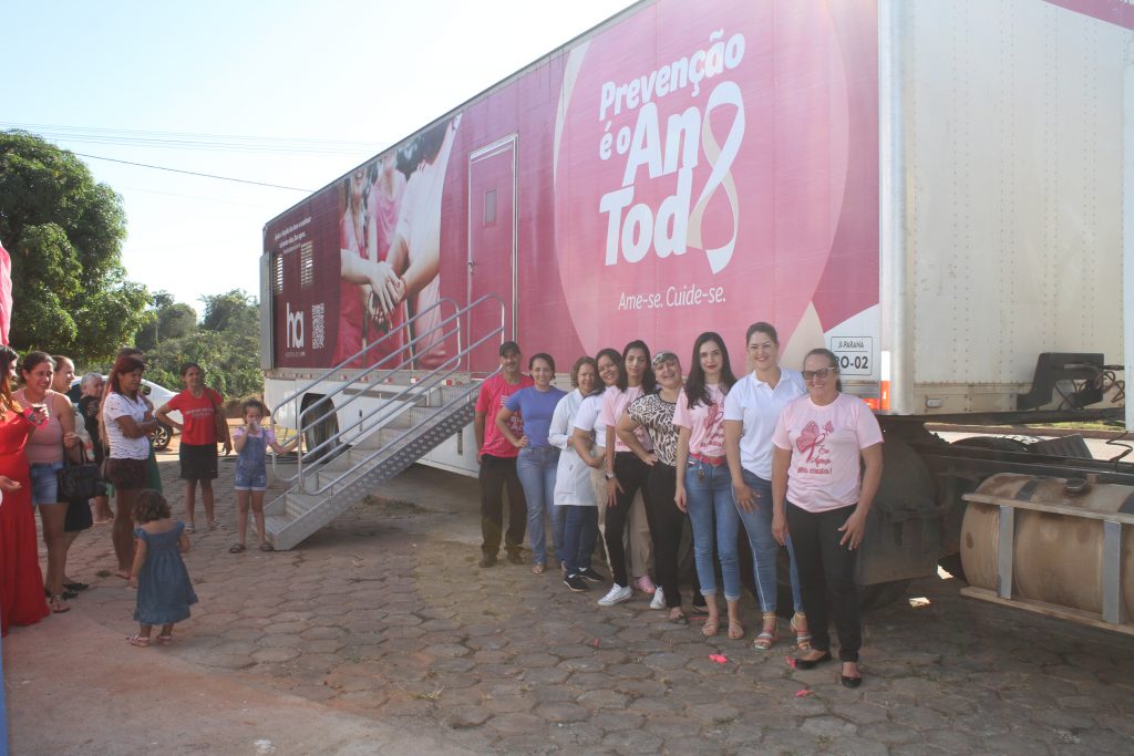 Dias 11, 12 e 13 de julho, o município de Nova Brasilândia recebeu a Carreta da Mamografia para atender mulheres de 40 a 69 anos.